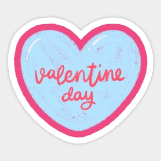 Valentine day blue heart Sticker